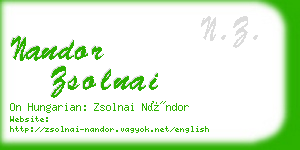 nandor zsolnai business card